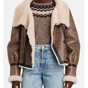 Veronica Beard Selita Shearling Aviator Jacket
